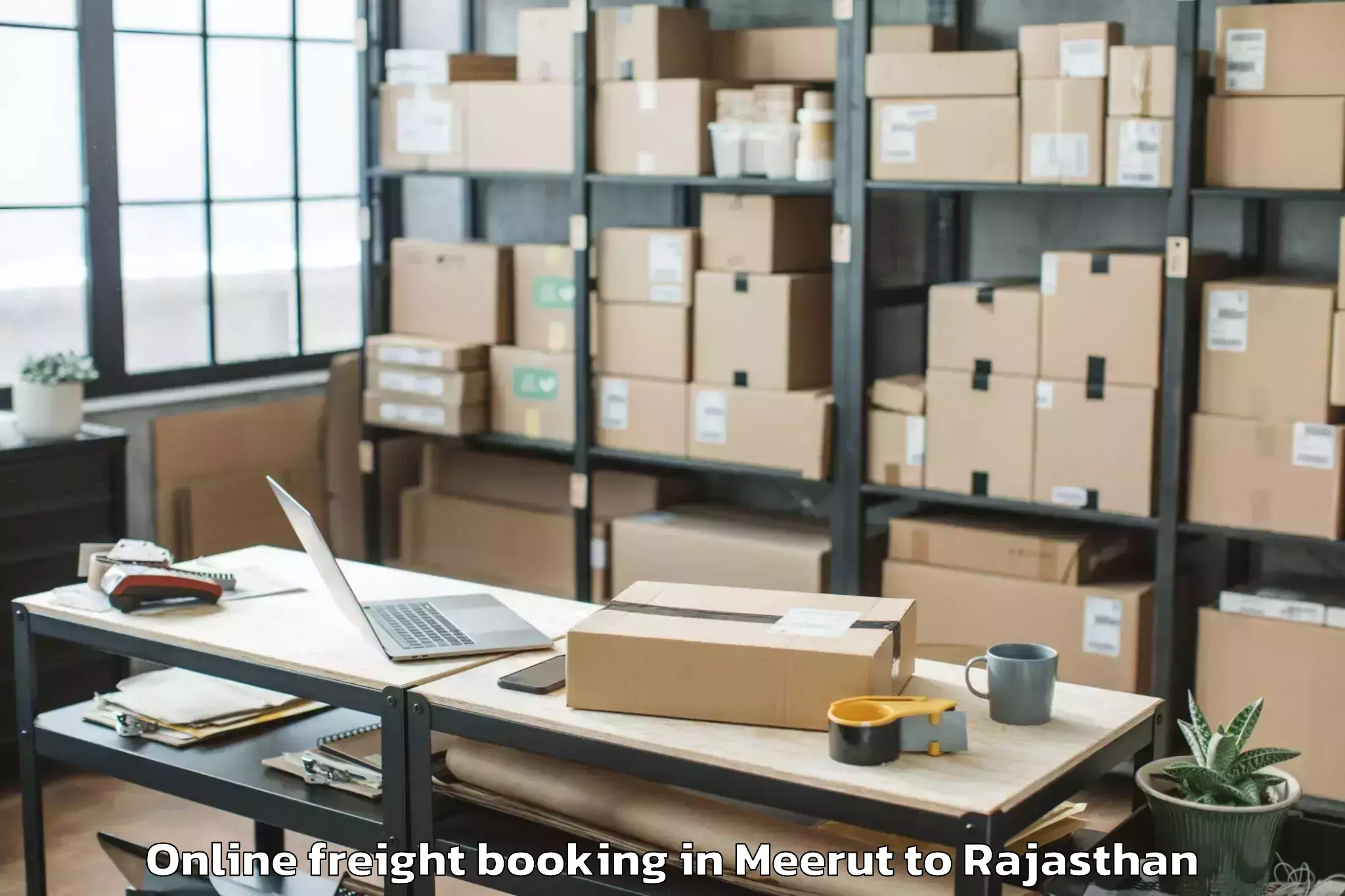 Hassle-Free Meerut to Poornima University Jaipur Online Freight Booking